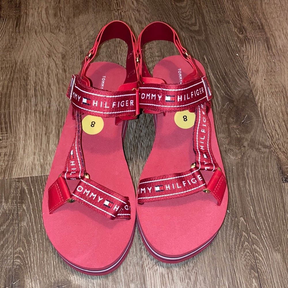 Red Tommy Hilfiger Sandals